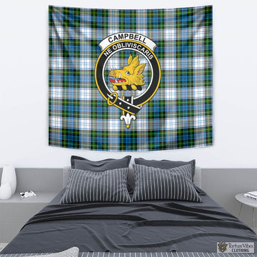 Campbell Dress Tartan Tapestry Wall Hanging and Home Decor for Room with Family Crest