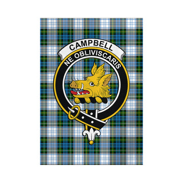 Campbell Dress Tartan Flag with Family Crest