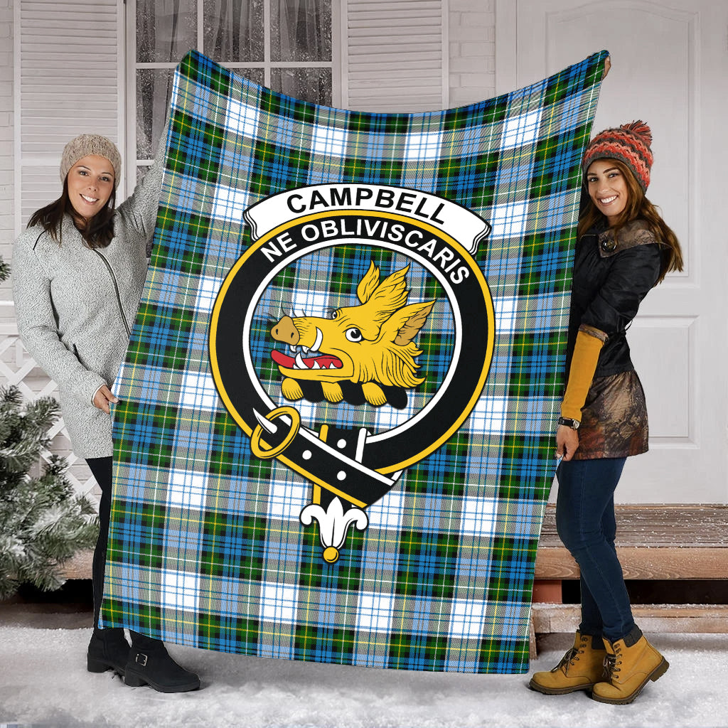 Campbell Dress Tartan Blanket with Family Crest - Tartan Vibes Clothing