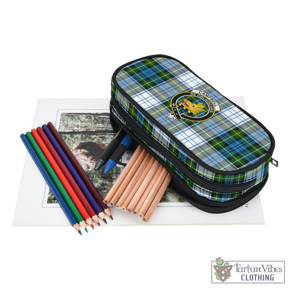 Tartan Vibes Clothing Campbell Dress Tartan Pen and Pencil Case with Family Crest