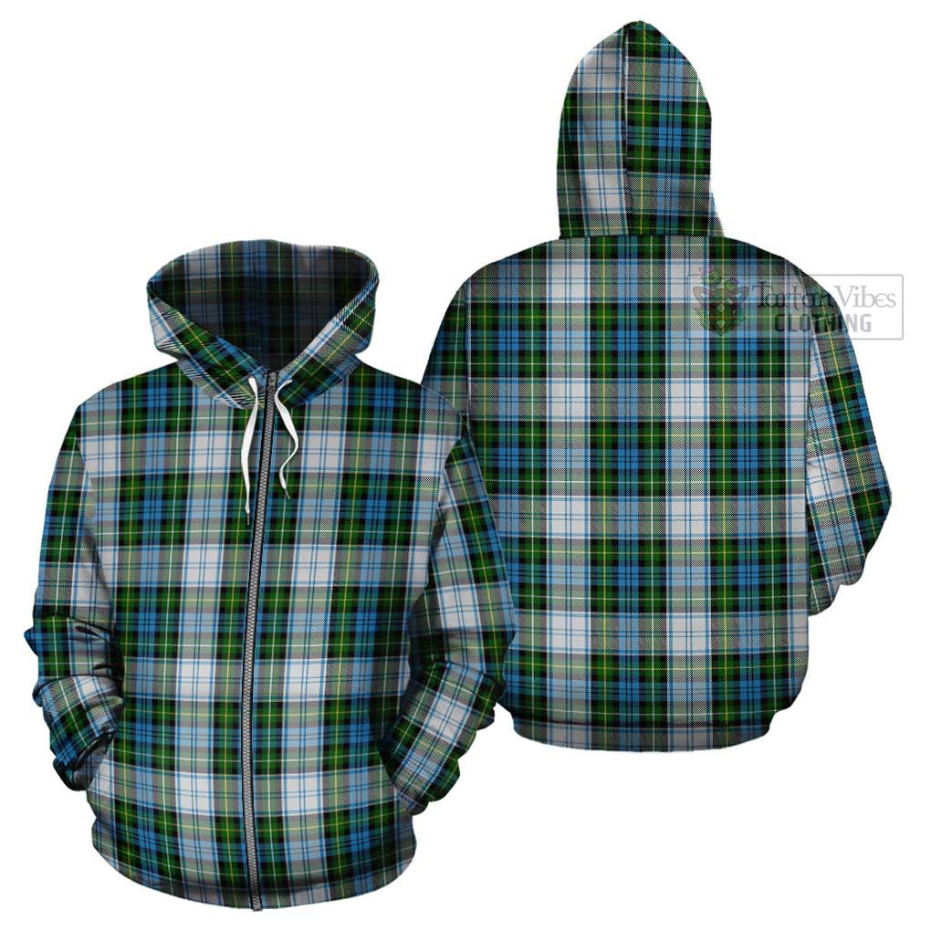 Campbell Dress Tartan Cotton Hoodie Zip Hoodie - Tartan Vibes Clothing