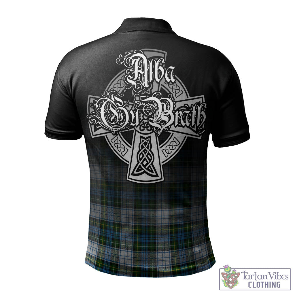 Tartan Vibes Clothing Campbell Dress Tartan Polo Shirt Featuring Alba Gu Brath Family Crest Celtic Inspired