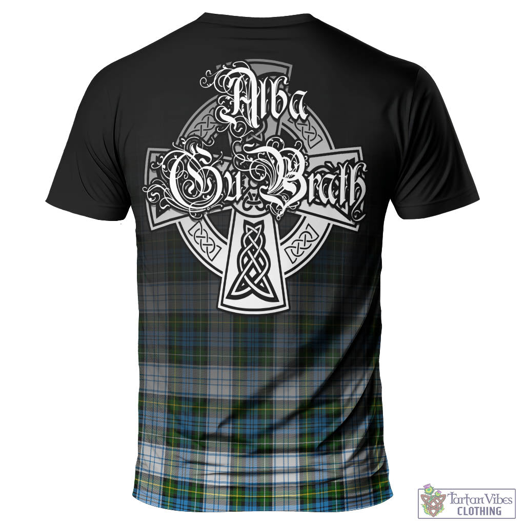 Tartan Vibes Clothing Campbell Dress Tartan T-Shirt Featuring Alba Gu Brath Family Crest Celtic Inspired