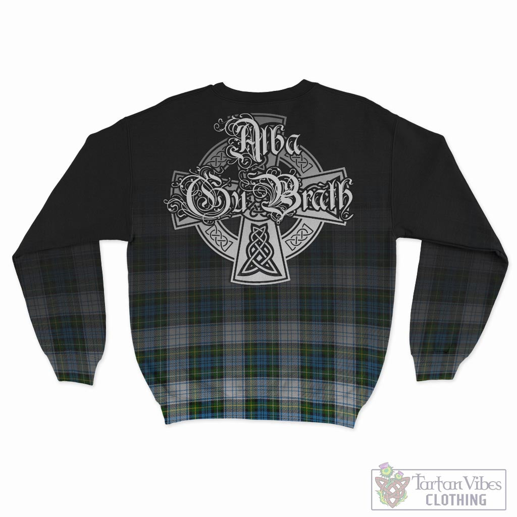 Tartan Vibes Clothing Campbell Dress Tartan Sweatshirt Featuring Alba Gu Brath Family Crest Celtic Inspired