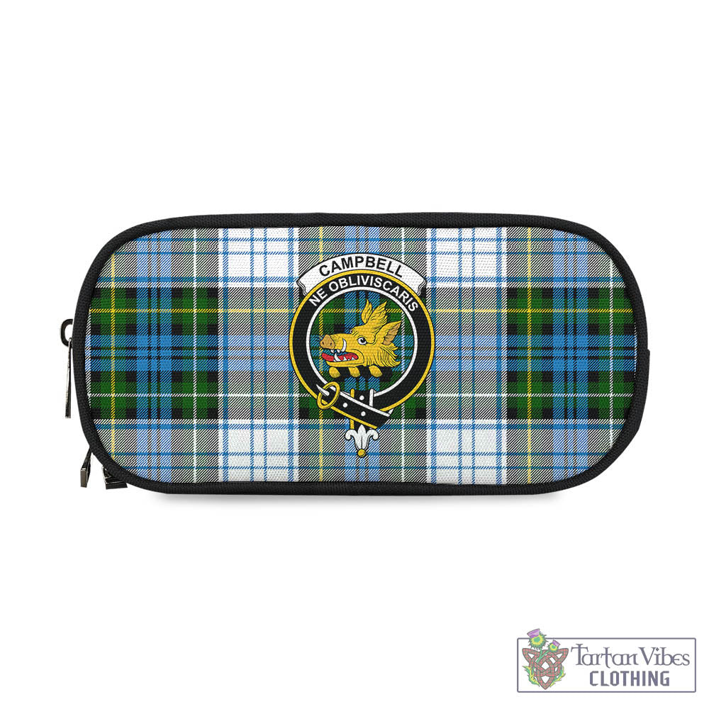 Tartan Vibes Clothing Campbell Dress Tartan Pen and Pencil Case with Family Crest