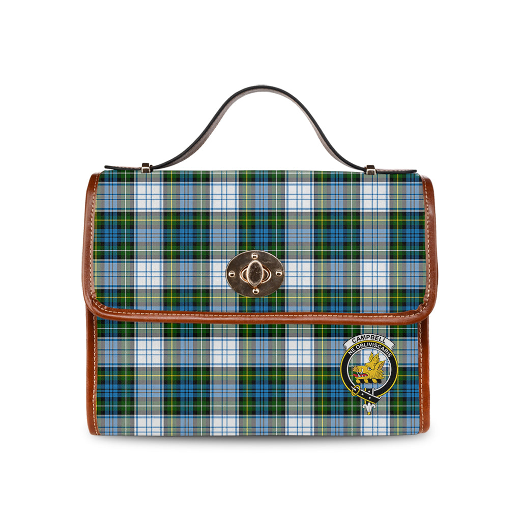 campbell-dress-tartan-leather-strap-waterproof-canvas-bag-with-family-crest