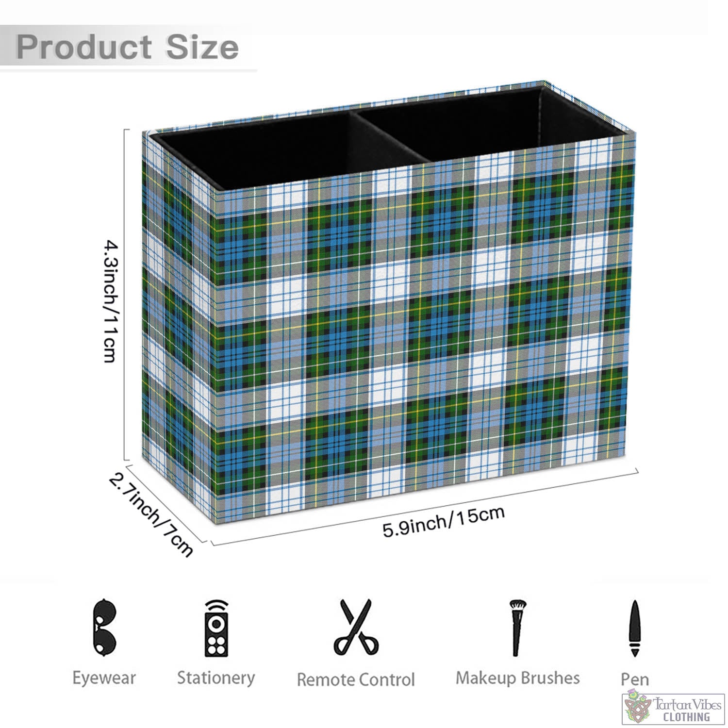 Tartan Vibes Clothing Campbell Dress Tartan Pen Holder