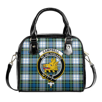 Campbell Dress Ancient Tartan Shoulder Handbags with Family Crest