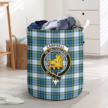 Campbell Dress Ancient Tartan Laundry Basket with Family Crest