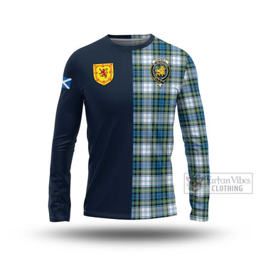 Campbell Dress Ancient Tartan Long Sleeve T-Shirt Alba with Scottish Lion Royal Arm Half Style