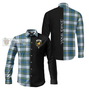 Campbell Dress Ancient Tartan Long Sleeve Button Shirt with Family Crest and Half Of Me Style