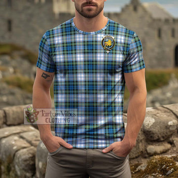 Campbell Dress Ancient Tartan Cotton T-Shirt with Family Crest