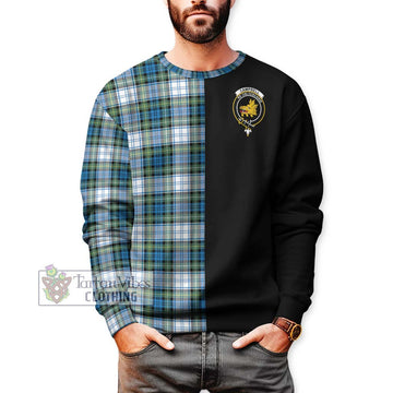 Campbell Dress Ancient Tartan Sweatshirt with Family Crest and Half Of Me Style