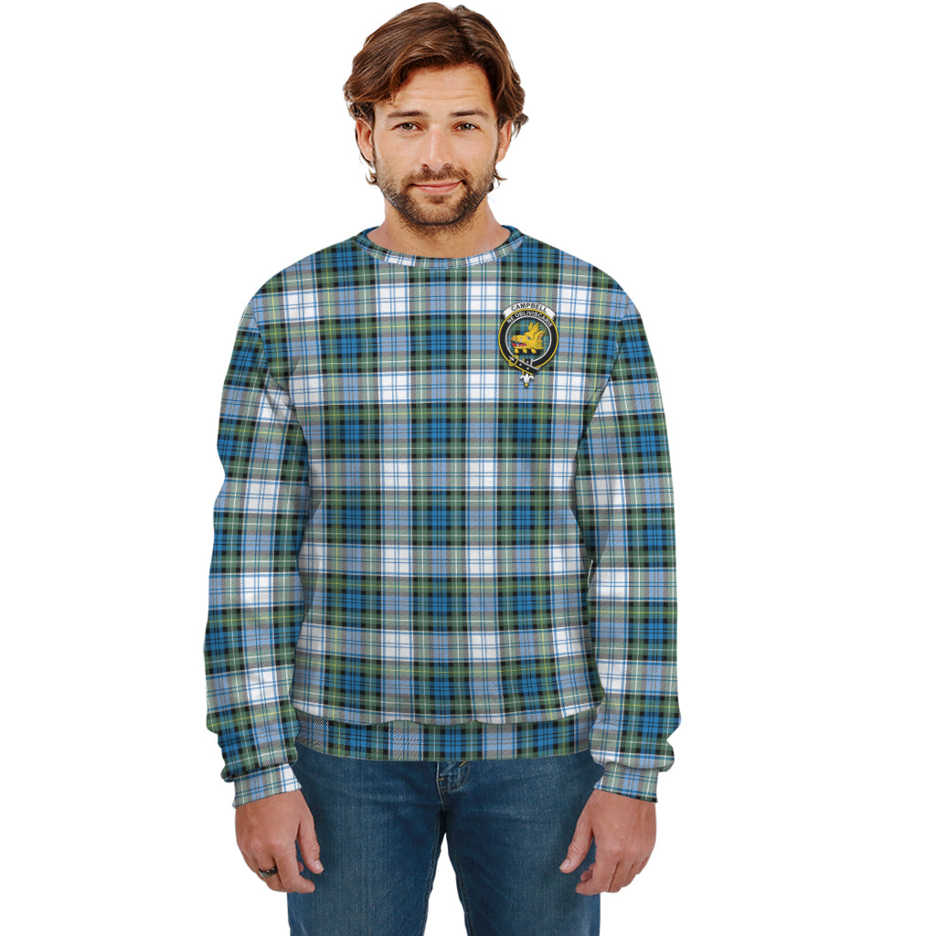 Campbell Dress Ancient Tartan Sweatshirt with Family Crest Unisex - Tartan Vibes Clothing