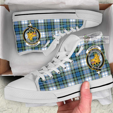 Campbell Dress Ancient Tartan High Top Shoes with Family Crest