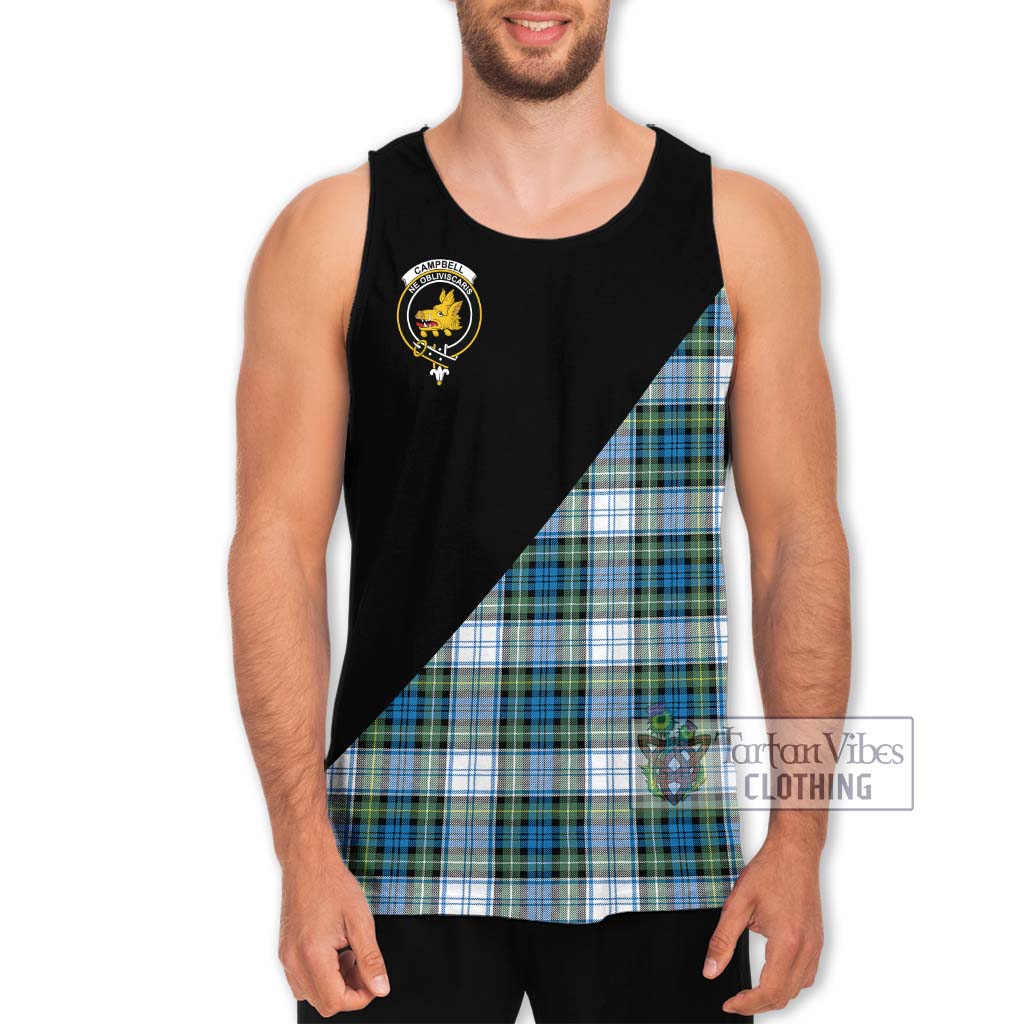 Tartan Vibes Clothing Campbell Dress Ancient Tartan Men's Tank Top with Family Crest and Military Logo Style