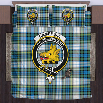 Campbell Dress Ancient Tartan Bedding Set with Family Crest