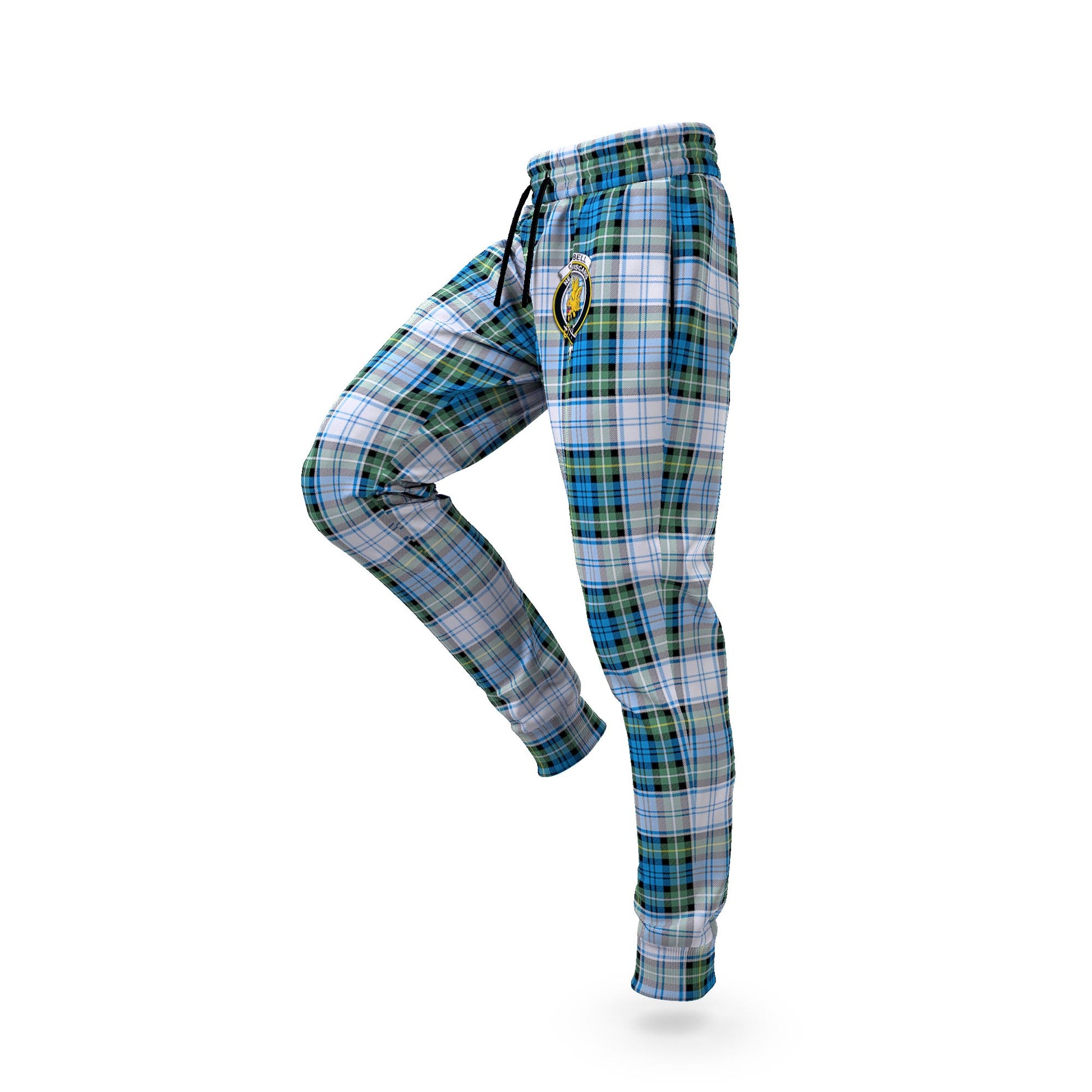 Campbell Dress Ancient Tartan Joggers Pants with Family Crest S - Tartan Vibes Clothing