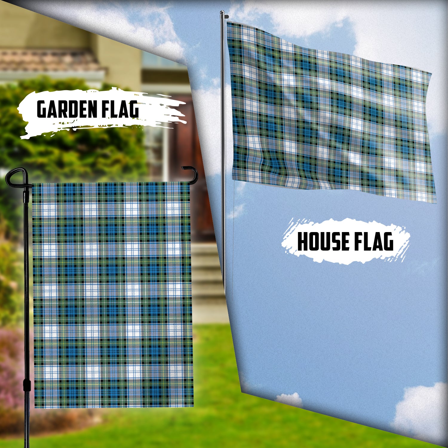 Campbell Dress Ancient Tartan Flag Garden Flag (Vertical) - Tartan Vibes Clothing