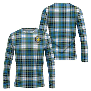 Campbell Dress Ancient Tartan Long Sleeve T-Shirt with Family Crest