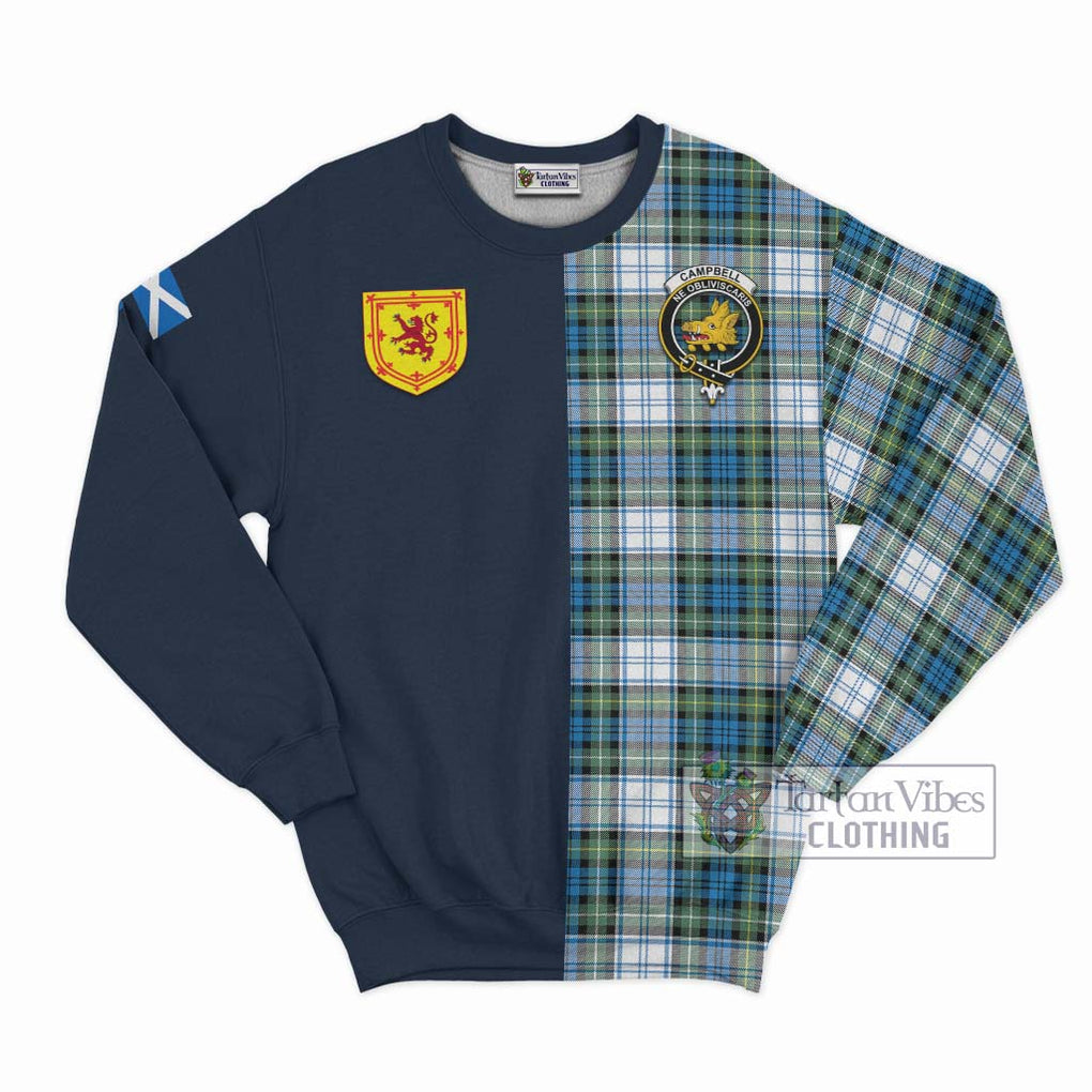 Tartan Vibes Clothing Campbell Dress Ancient Tartan Sweatshirt with Scottish Lion Royal Arm Half Style