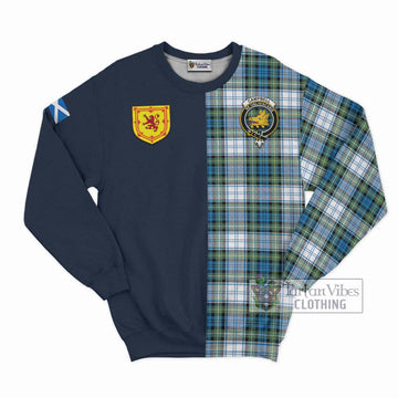 Campbell Dress Ancient Tartan Sweatshirt Alba with Scottish Lion Royal Arm Half Style