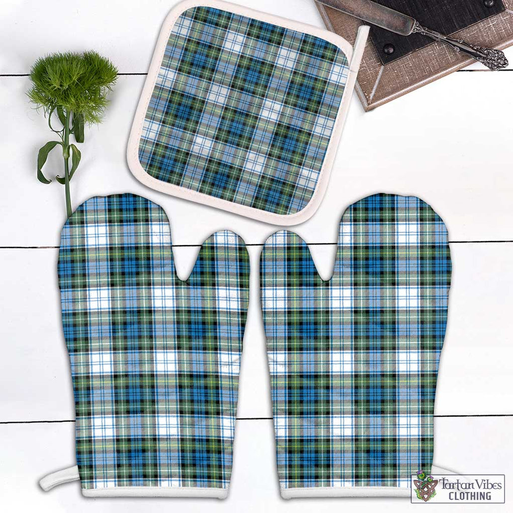 Campbell Dress Ancient Tartan Combo Oven Mitt & Pot-Holder Combo 1 Oven Mitt & 1 Pot-Holder White - Tartan Vibes Clothing