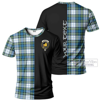 Campbell Dress Ancient Tartan T-Shirt with Family Crest and Half Of Me Style