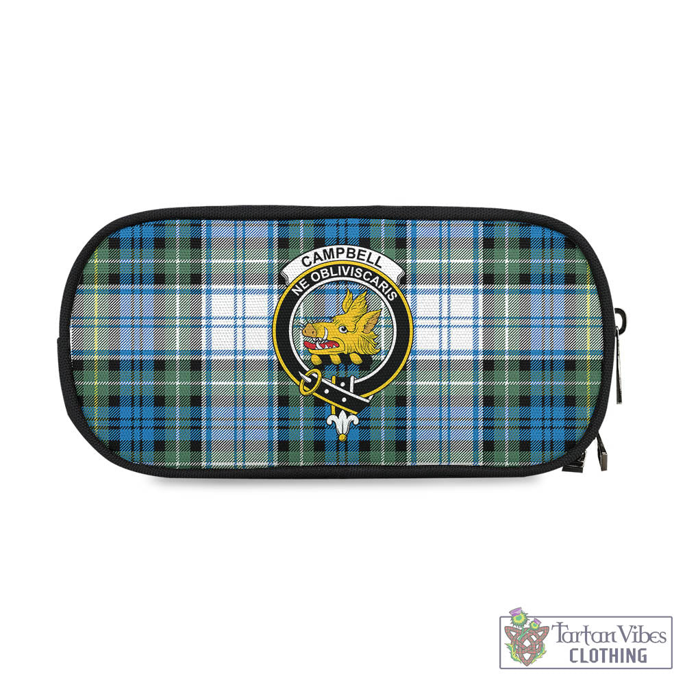 Tartan Vibes Clothing Campbell Dress Ancient Tartan Pen and Pencil Case with Family Crest