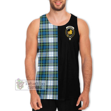 Campbell Dress Ancient Tartan Men's Tank Top with Family Crest and Half Of Me Style