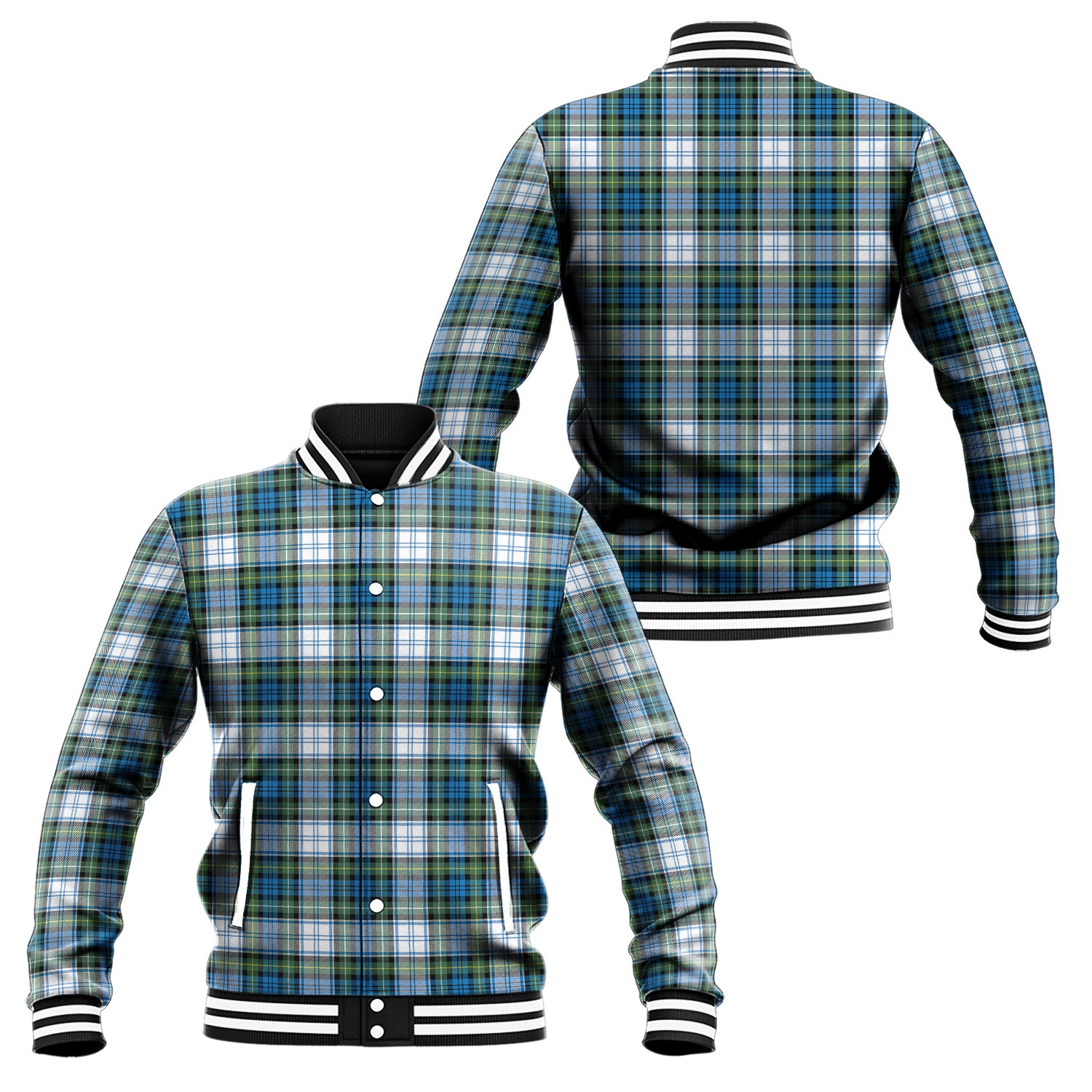 Campbell Dress Ancient Tartan Baseball Jacket Unisex - Tartan Vibes Clothing