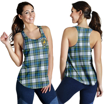 Campbell Dress Ancient Tartan Women Racerback Tanks with Family Crest