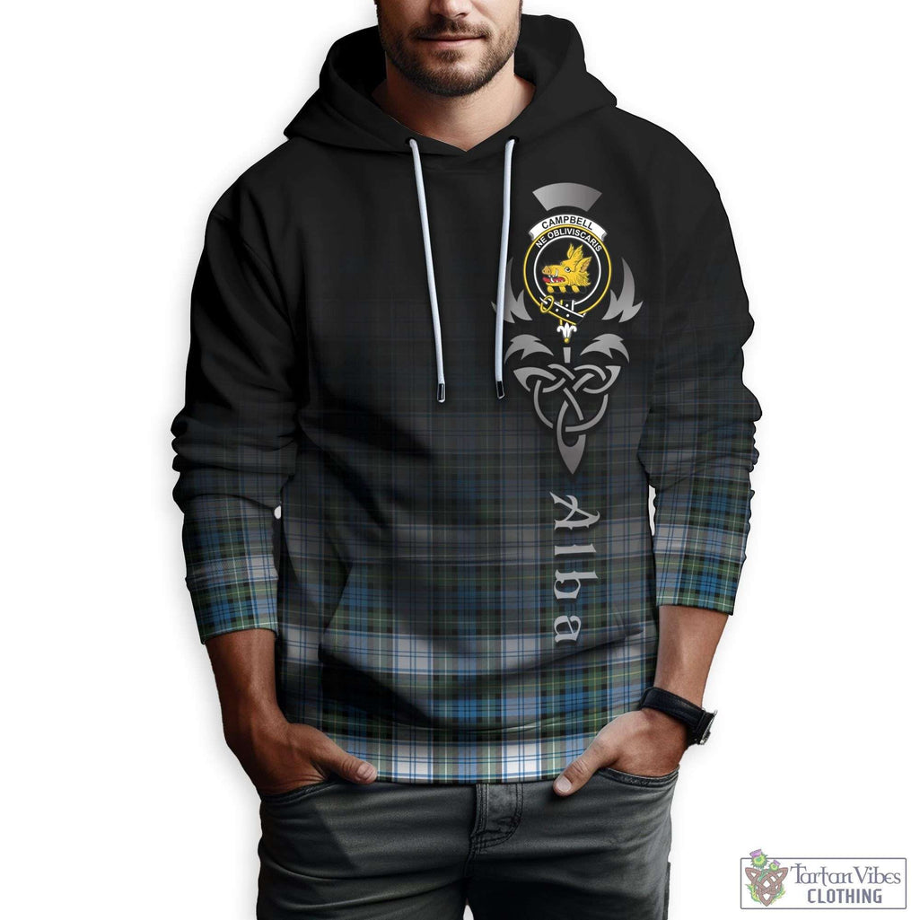 Tartan Vibes Clothing Campbell Dress Ancient Tartan Hoodie Featuring Alba Gu Brath Family Crest Celtic Inspired