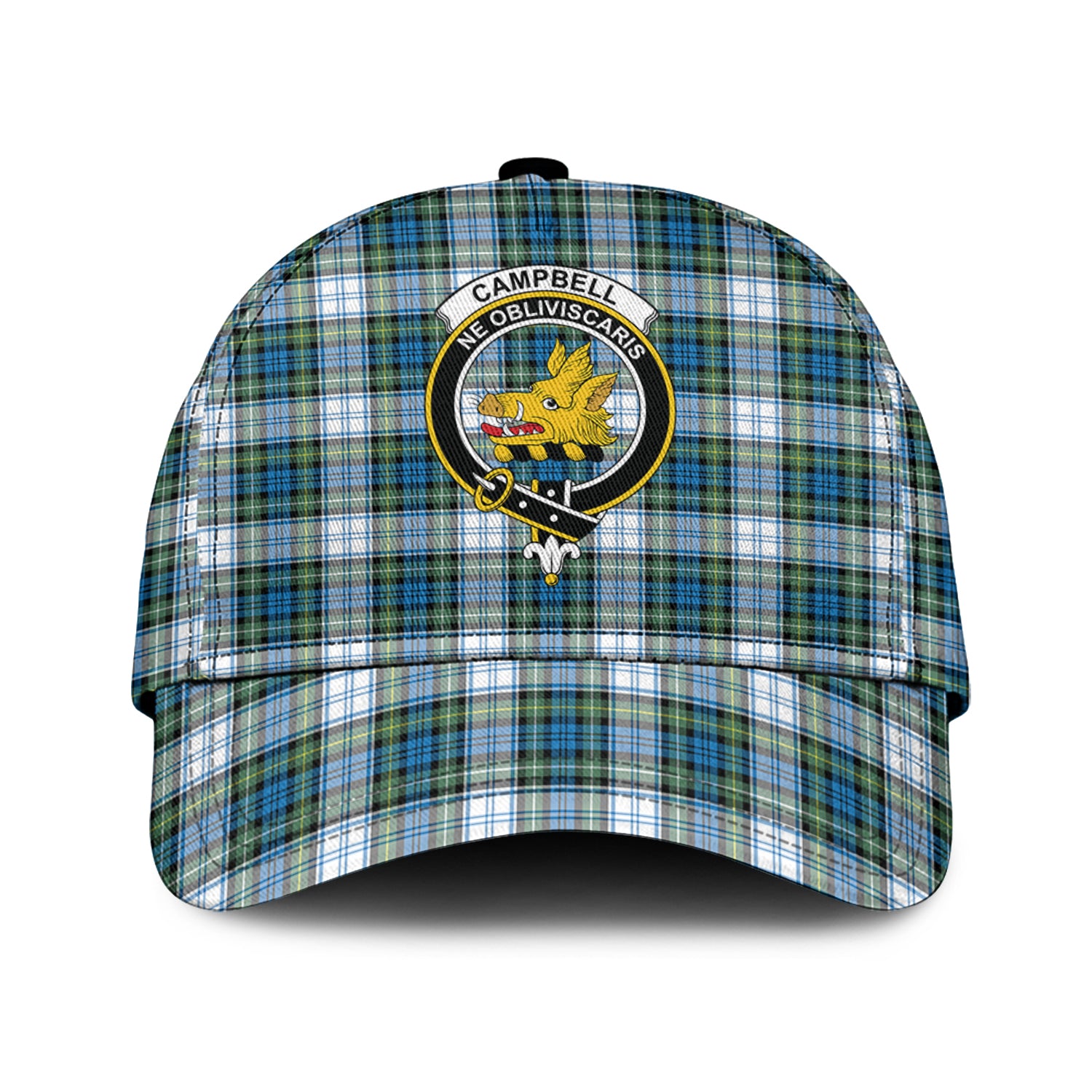 Campbell Dress Ancient Tartan Classic Cap with Family Crest Classic Cap Universal Fit - Tartan Vibes Clothing