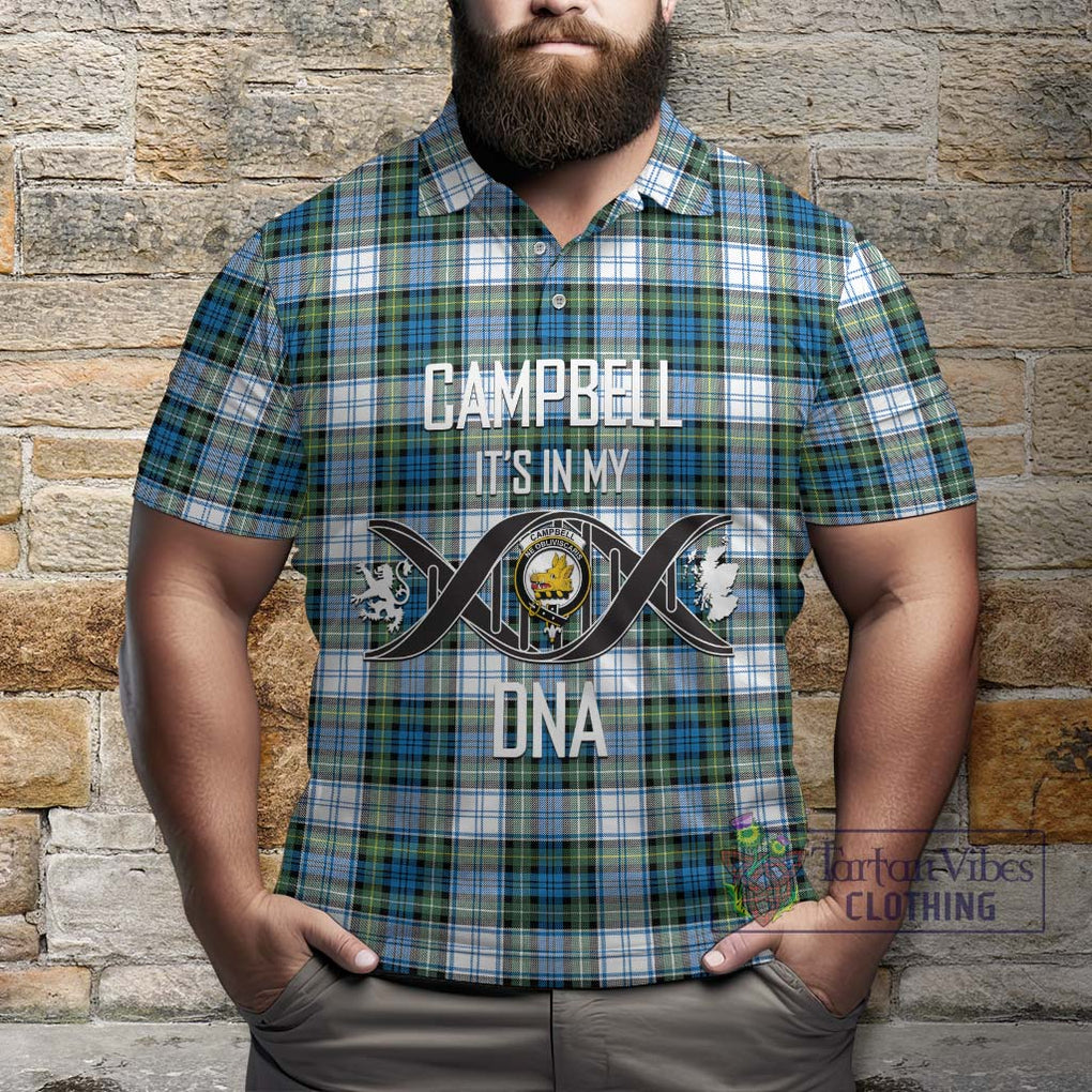 Campbell Dress Ancient Tartan Polo Shirt with Family Crest DNA In Me Style Kid - Tartanvibesclothing Shop