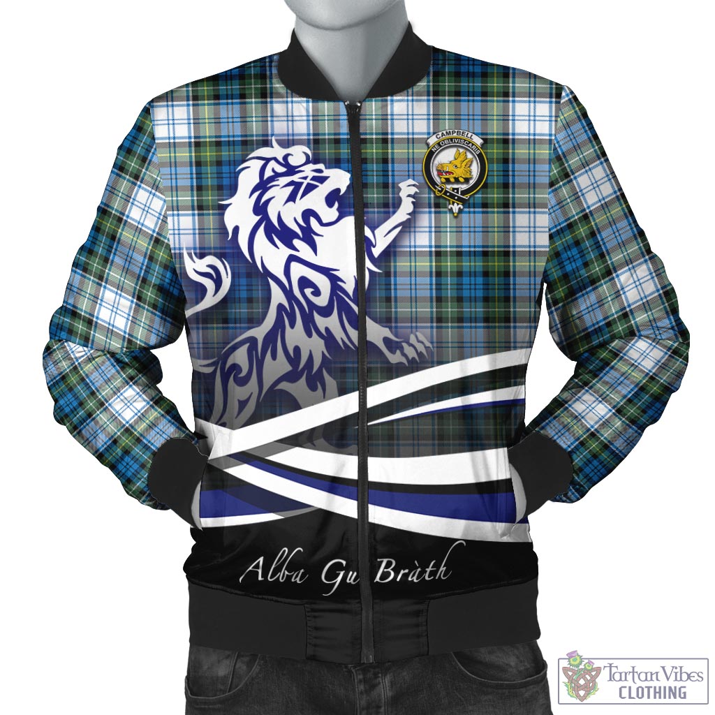 Tartan Vibes Clothing Campbell Dress Ancient Tartan Bomber Jacket with Alba Gu Brath Regal Lion Emblem