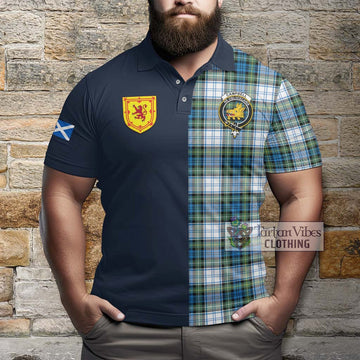 Campbell Dress Ancient Tartan Polo Shirt Alba with Scottish Lion Royal Arm Half Style