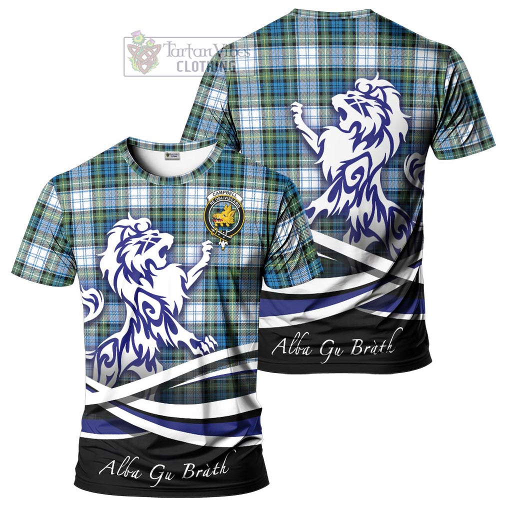 Tartan Vibes Clothing Campbell Dress Ancient Tartan Cotton T-shirt with Alba Gu Brath Regal Lion Emblem