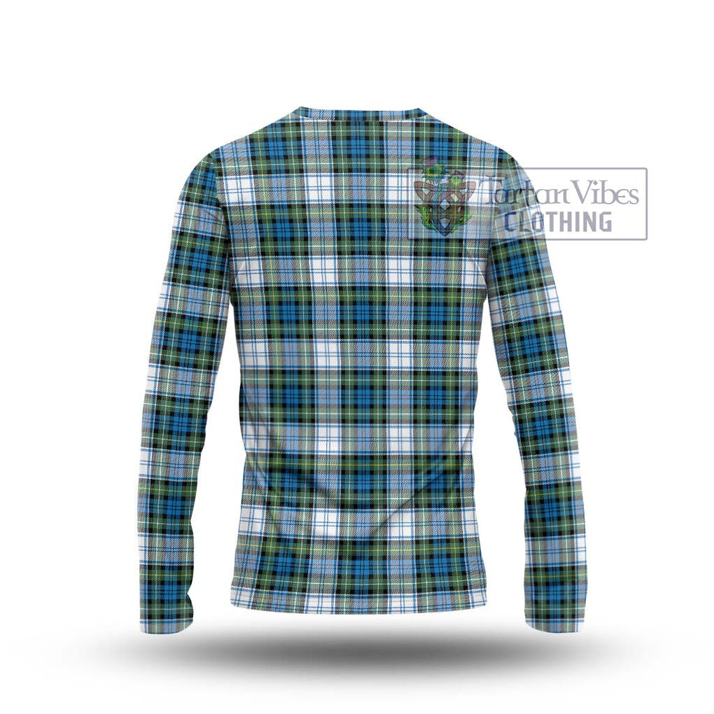 Campbell Dress Ancient Tartan Long Sleeve T-Shirt with Family Crest DNA In Me Style - Tartanvibesclothing Shop