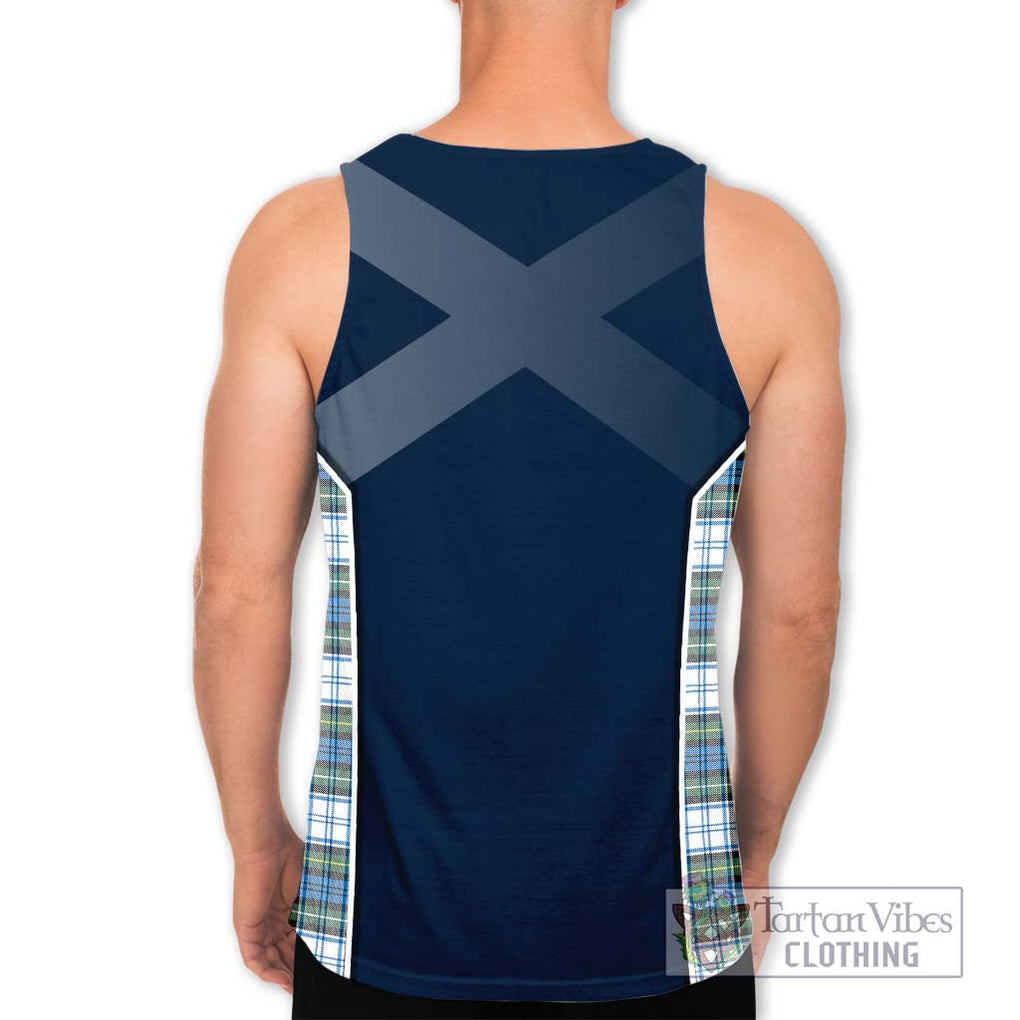 Campbell Dress Ancient Tartan Men's Tank Top with Family Crest and Lion Rampant Vibes Sport Style - Tartan Vibes Clothing