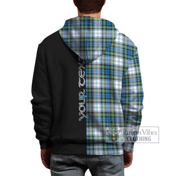 Campbell Dress Ancient Tartan Hoodie with Family Crest and Half Of Me Style