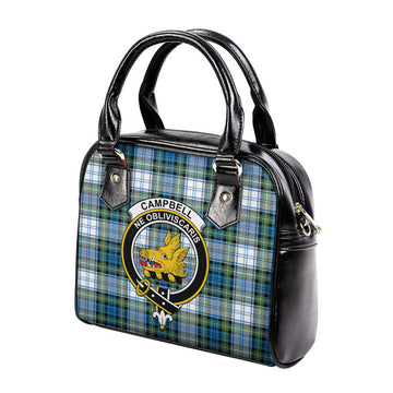 Campbell Dress Ancient Tartan Shoulder Handbags with Family Crest