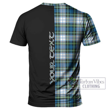 Campbell Dress Ancient Tartan T-Shirt with Family Crest and Half Of Me Style