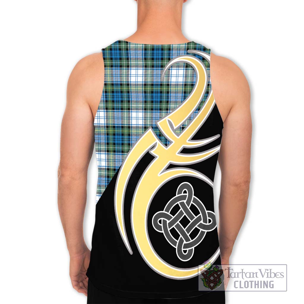 Campbell Dress Ancient Tartan Men's Tank Top with Family Crest and Celtic Symbol Style - Tartan Vibes Clothing