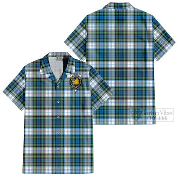 Campbell Dress Ancient Tartan Cotton Hawaiian Shirt with Family Crest