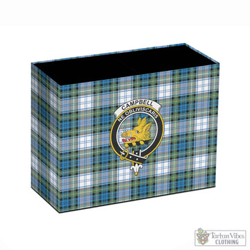 Campbell Dress Ancient Tartan Pen Holder with Family Crest