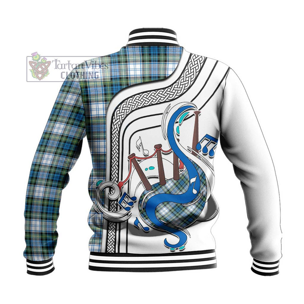 Tartan Vibes Clothing Campbell Dress Ancient Tartan Baseball Jacket with Epic Bagpipe Style