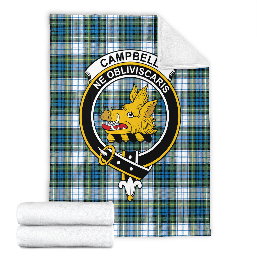 Campbell Dress Ancient Tartan Blanket with Family Crest - Tartan Vibes Clothing