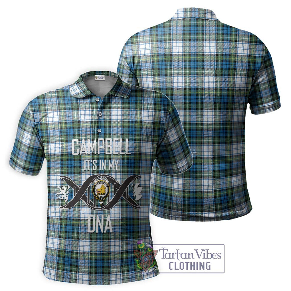 Campbell Dress Ancient Tartan Polo Shirt with Family Crest DNA In Me Style - Tartanvibesclothing Shop