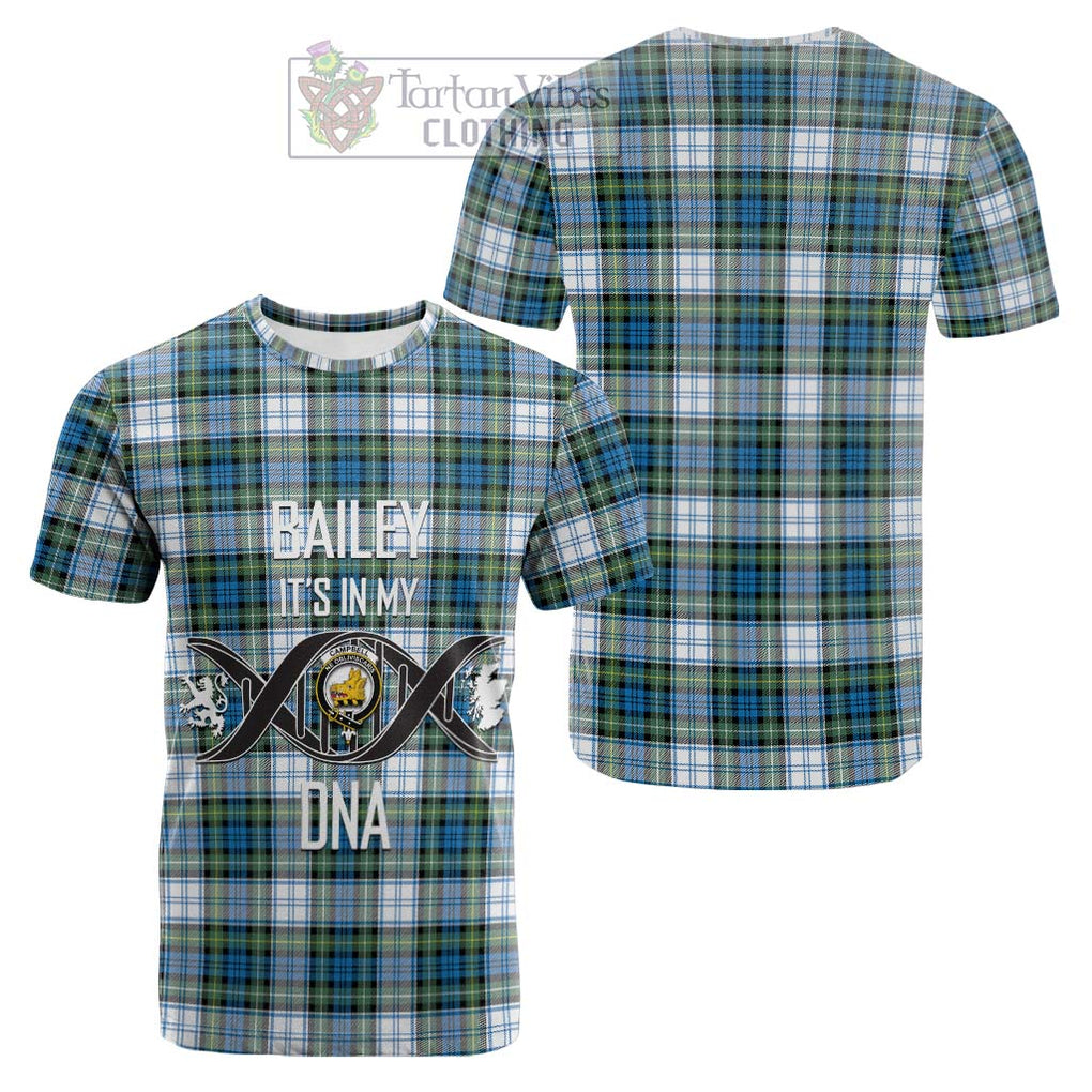 Tartan Vibes Clothing Campbell Dress Ancient Tartan Cotton T-shirt with Family Crest DNA In Me Style